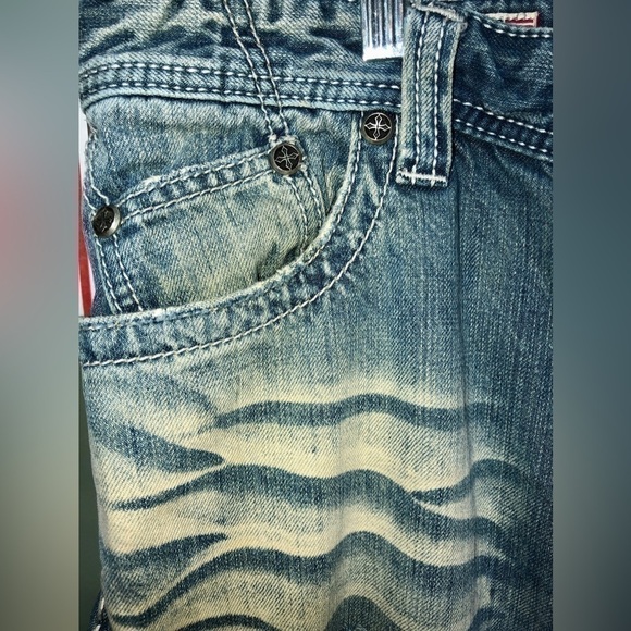 👻Affliction American Custom distressed denim jeans - Picture 11 of 16